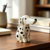 Creative Home Office Decor Handmade Dalmatian Dog Wooden Ornament, Hand Carved Basswood Ornament Animal Figurine, Sculpture for Window Minimalist