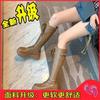 Long boots women's British style thick-legged knight boots fat mm big tube circumference high boots slim fashion ins trendy women's boots