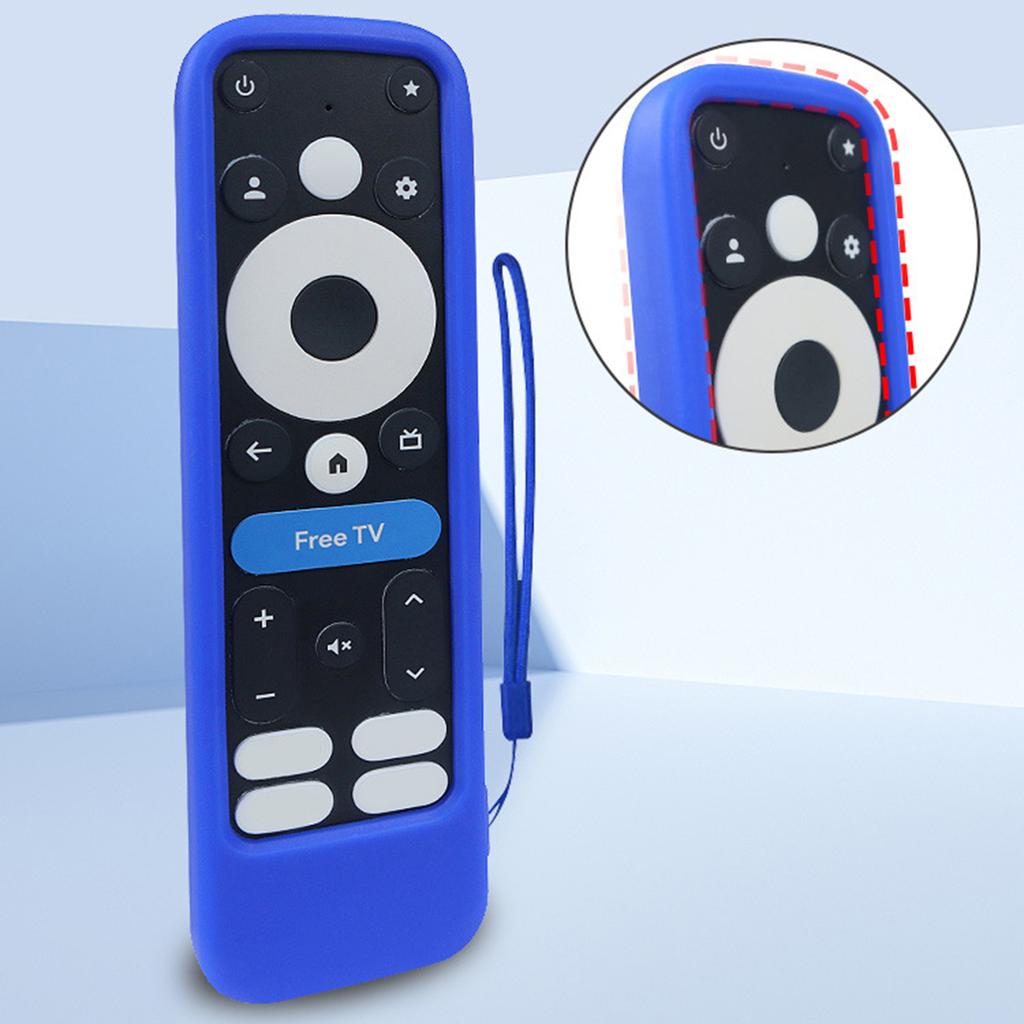 Remote Control Case Skin for 2024 onn Google TV 4K Pro Silicone Sleeve Scratchproof Flexible Soft Protective Cover Case