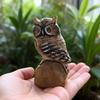 Handcrafted Wooden Snowy Owl Sculpture Statue Figurines Animal  Home Desk Accessories Decor Ornament Home Decoration Unique Gift