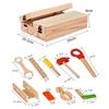 Wooden DIY Kids' Tool Box Set: Portable Assembly House Repair Toy with Nuts & Wrench