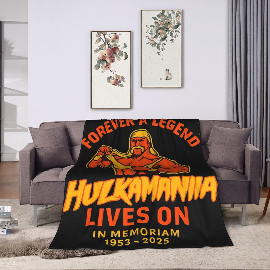 Hulk Hogan Legend Memorial Wrestling Blankets Fleece  Winter  Multi-function Soft Throw Blanket for Bed Couch Bedspread