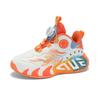 2025 winter new children's cotton shoes, velvet warm and cold-proof boys and girls basketball shoes, rotating buckle student sports shoes