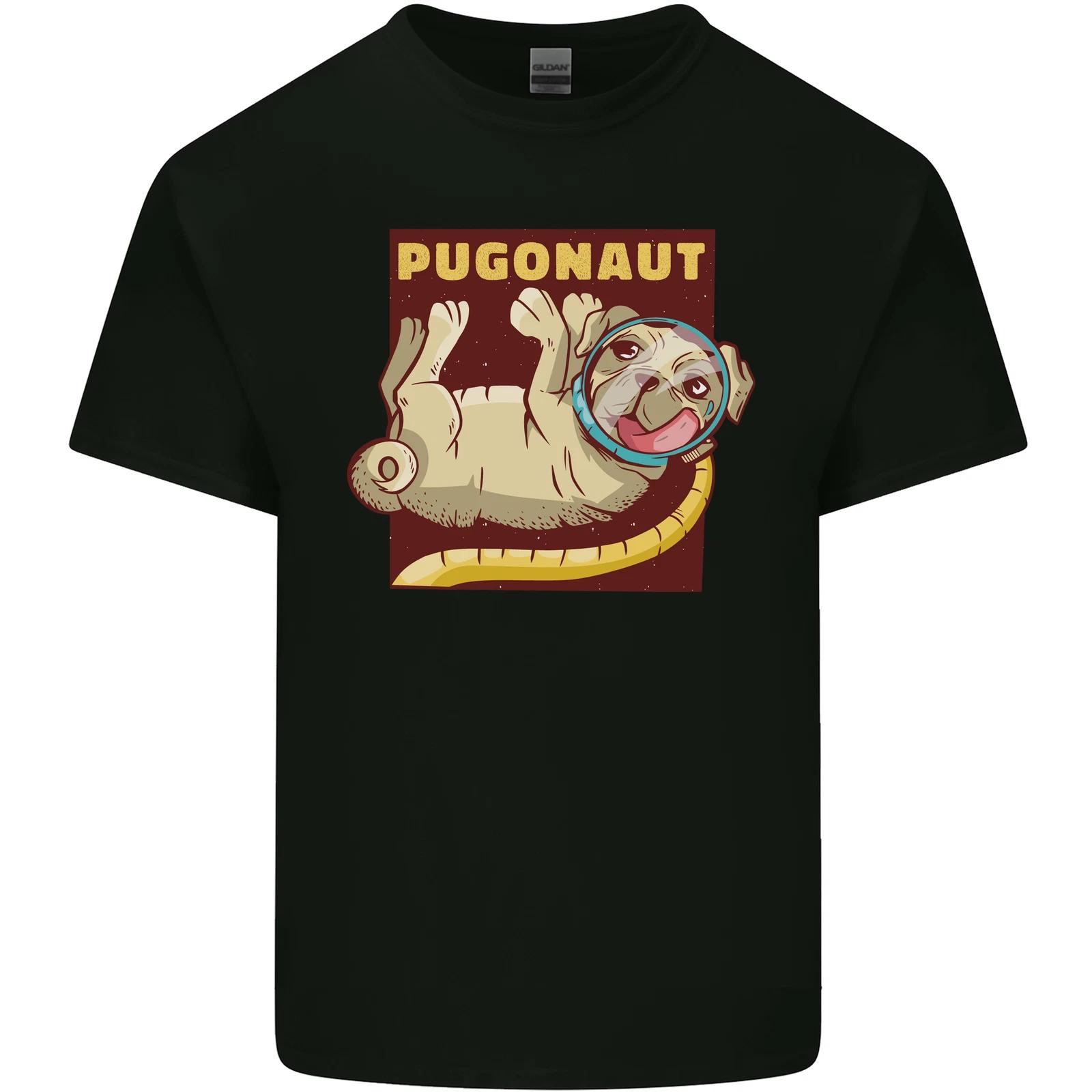 

Pugonaut Funny Astronaut Pug Dog Space Kids T-Shirt Childrens L