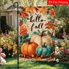 2D Flat - 2D Flat, Happy Autumn Pumpkin Thanksgiving Garden Flag 4-28X40 Inch Outdoor Garden Flag Double-Sided Home Decoration Courtyard Decoration Ou