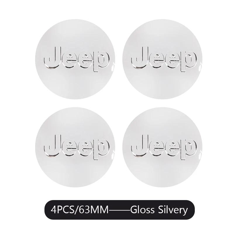 For Jeep 4PCS 55/63MM Car Wheel Center Hub Caps Cover For Jeep Grand Cherokee Wrangler JK Gladiator Compass Renegade Patriot