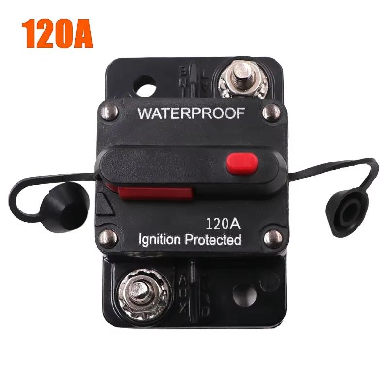 30A - 300A 12 - 48V DC IP67 Waterproof Circuit Breaker with Manual Reset Button for Car/Yacht/RV