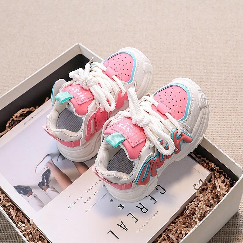 Children Children's Shoes Boy Daddy Shoes Girl Sports Shoes Spring and Autumn New Children's Non-slip Soft Sole Running Shoes