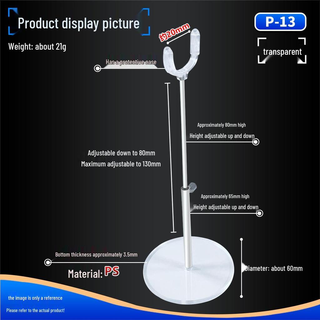 Adjustable BJD Doll Stand for 8 to 12 Inch Dolls with Clip-on Support