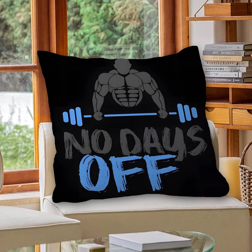 GYM Exercise Time Pillow Anime Pillow Sofa Bed Head Pillow Cover Cushion Cover 45x45 Cm Fashion