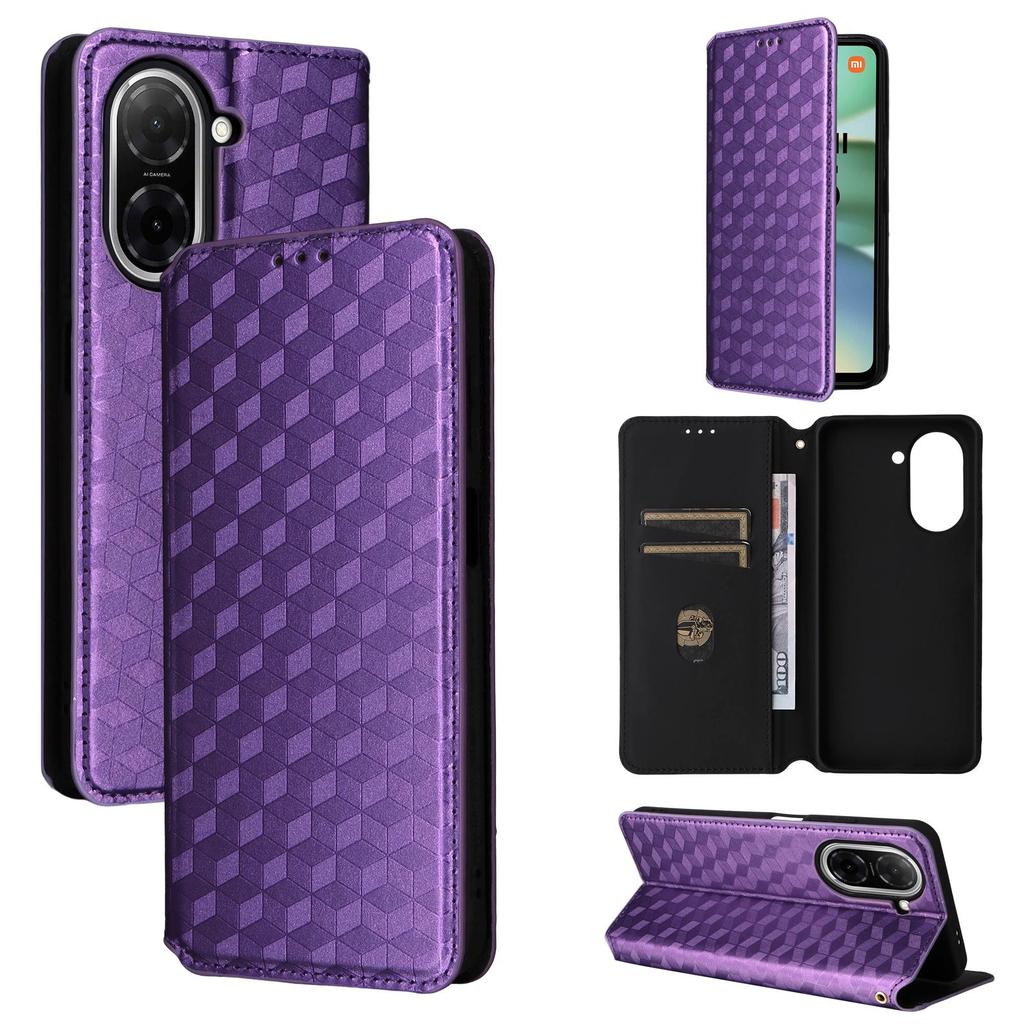 Leder-Flip-Cover für Redmi A5 4G, Xiaomi Poco C71, PU-Telefonhülle, Rundumschutz, stoßfest mit [RFID-Blockierung]