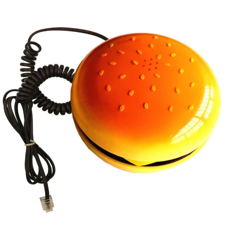 Hamburger Telephone Novelty Emulational Hamburger Telephone Wire Landline Phone Home Decoration Landline Telephone 1