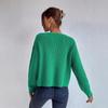 Nuovo Maglione Lavorato a Maglia da Donna Caldo di Lana Corto, Largo a Maniche Lunghe per Autunno e Inverno