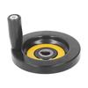 Table Saw Handwheel 12mm Center Hole 100mm Outer Diameter with Revolving Handle for Lathe Milling Ma