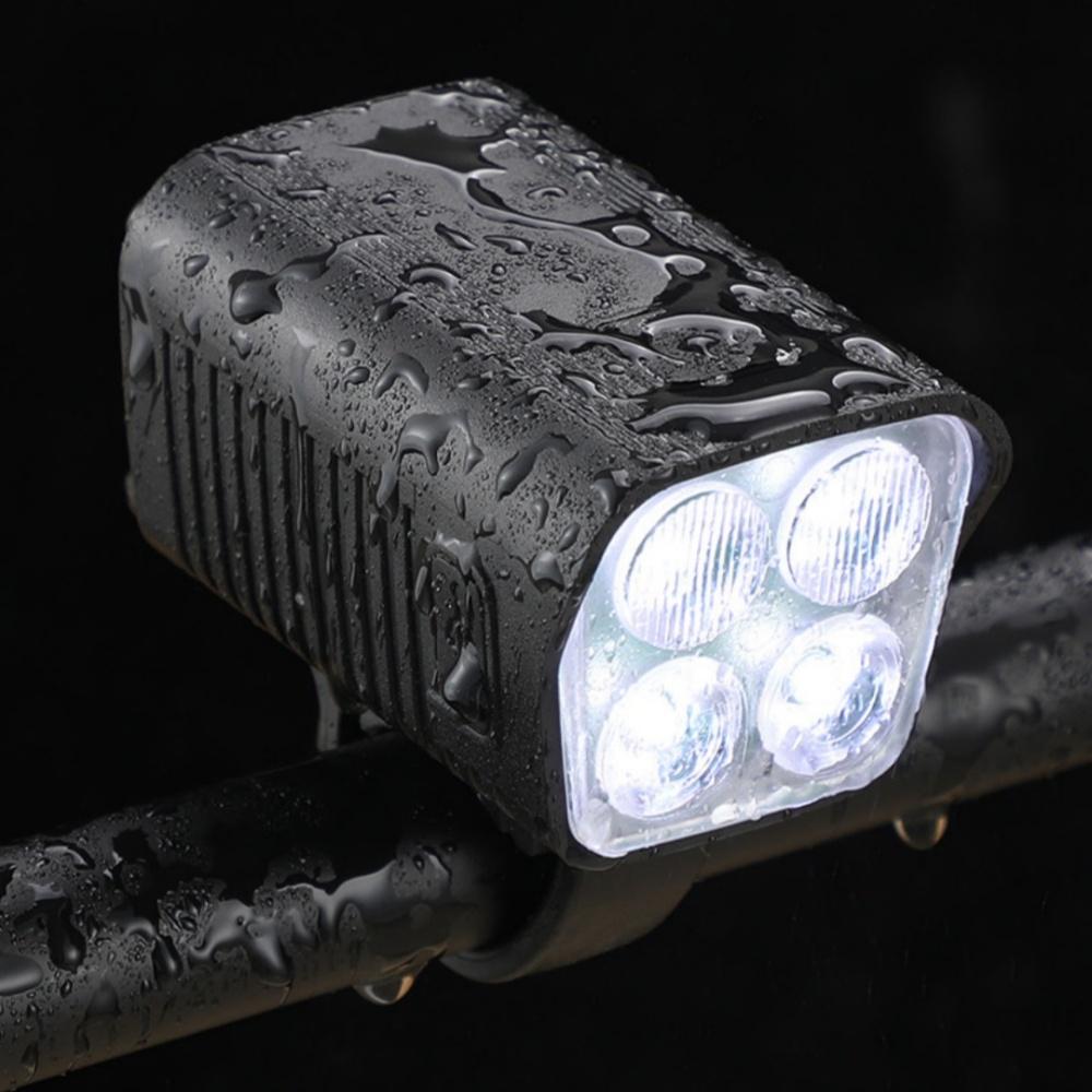 Front Lamp Usb Rechargeable Mtb Flashlight Horn Light Multiple Modes Usb Rechargeable Headlight For Night Riding Mountain Bike