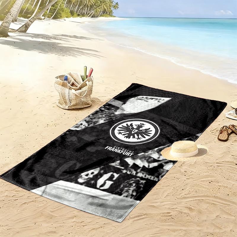 Asciugamano da Spiaggia Stampato Eintracht Frankfurt, Asciugamano Grande Morbido Asciugatura Rapida per Spiaggia Campeggio Nuoto