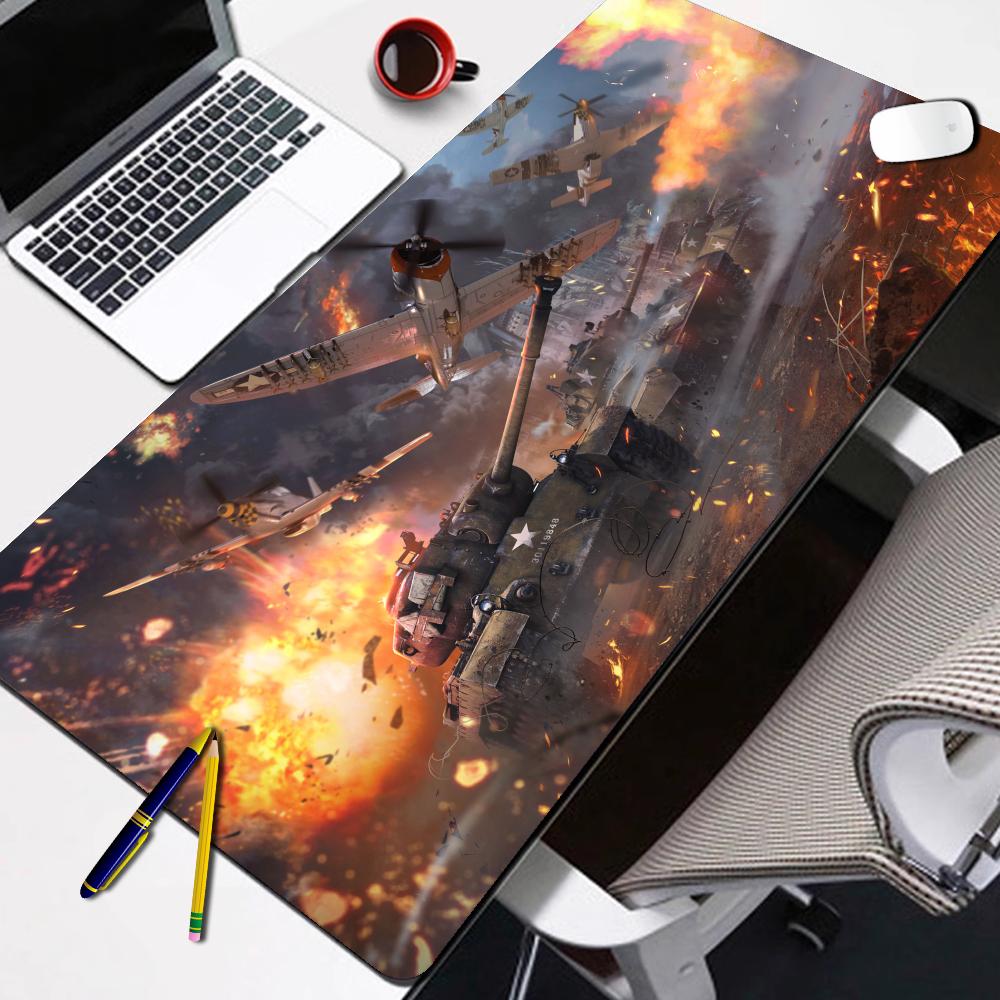 Popular Video Game War Thunder Mousepad Large Size Desk Protector Mat Durable Rubber Mouse Pad Desktop Mat