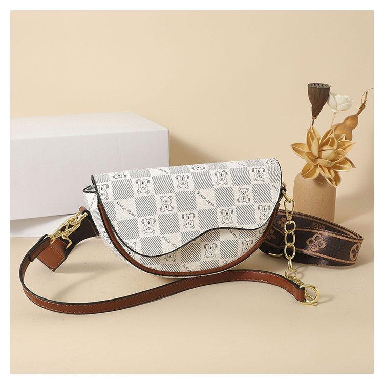 Tekstur Salveske for kvinner Elegant håndveske for damer Stor kapasitet Mote Kvinne Trend Utskrift High-End Skulder Messenger Bag