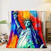 Statue of Liberty Art Print Blanket Flannel blanket for bedroom, living room, sofa, and nap sofas.