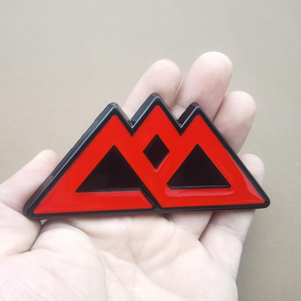 3D Metal Snow Mountain Logo Car Side Fender Rear Trunk Emblem Badge Sticker, Car Front Grill Badge, Car Decoration Additions