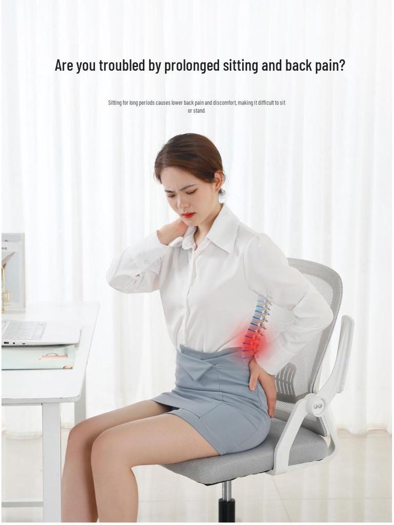 Memory Foam Lumbar Support Cushion for Office Chair and Car Seat - Slow Rebound Pad