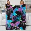 Gamepad-Bedruckte Kuscheldecke Weiche und Gemütliche Plüsch-Überdecke Bettdecke Nickerchen-Decke Perfektes Geschenk für Videospiel-Liebhaber