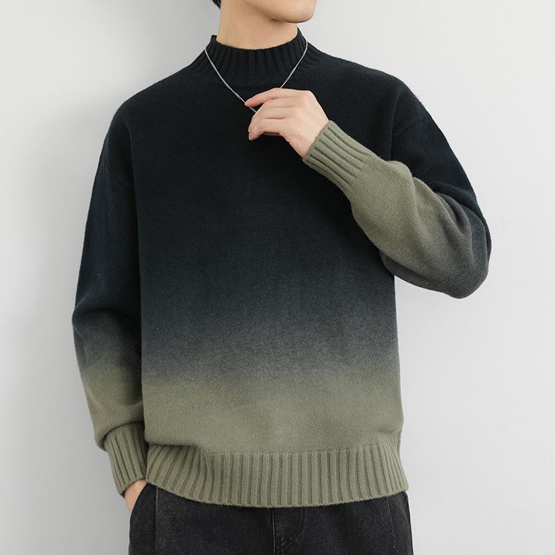 Men's New Autumn and Winter Semi-turtleneck Knitted Sweater Sweater