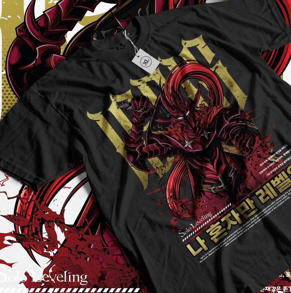 Igris Solo Leveling T Shirt Sung Jinwoo Anime Manga Japanese Clothing Gift shirt Unisex T-Shirt M