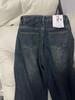 Women's Plus Size Fleece-Lined Wide Leg Jeans, 2024 Winter Loose Straight Fit Slimming Floor-Length Pants