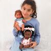 Cute 33cm Black Skin Reborn Girl Dolls with Afro Hair Full Silicone Body Lifelike Newborn Doll Open Eyes Alive Bebe Reborn Doll Children Holiday Gifts