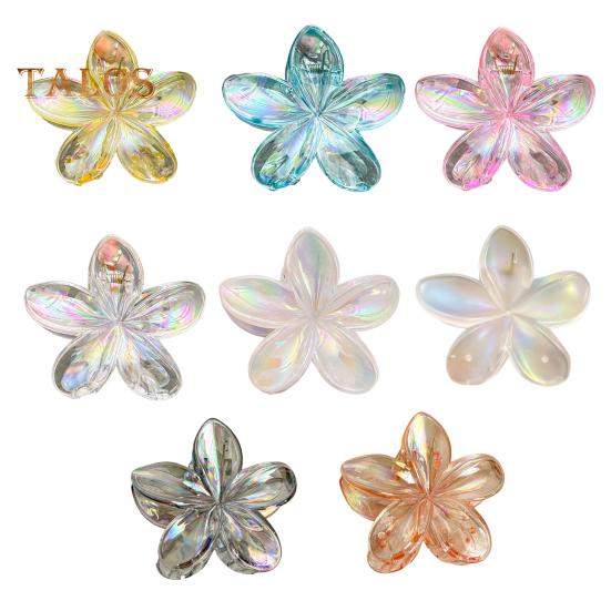 Women Hair Clip Colorful Flower Shape Back Head Hair Claw Horsetail Hair Decoration Hair Styling Tool