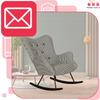 Luna Print Scandinavian Wing Chair, Rocking On Runners, Family Meble, Houndstooth