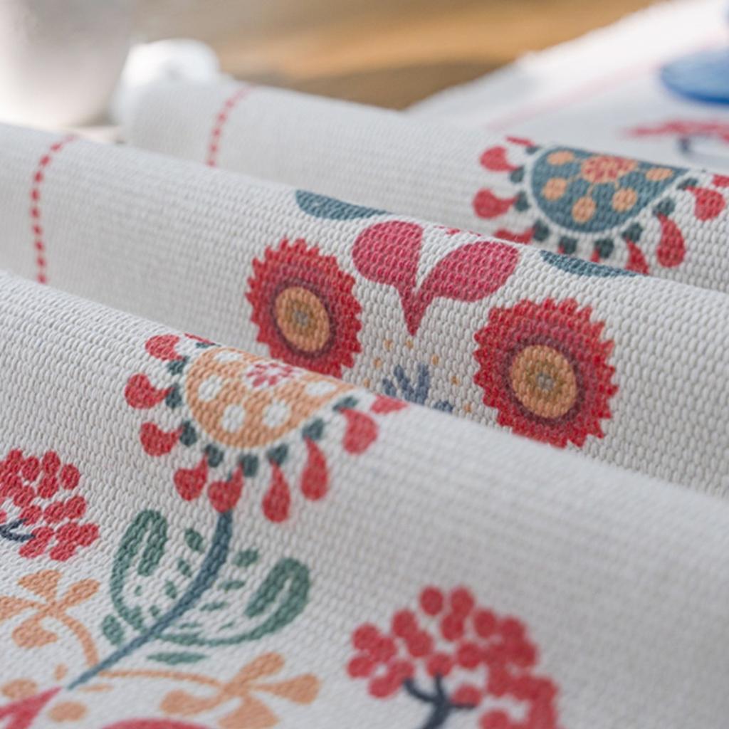 Modern Vintage Linen Table Runner Rectangular Coffee Tea Table Decorative Cloth