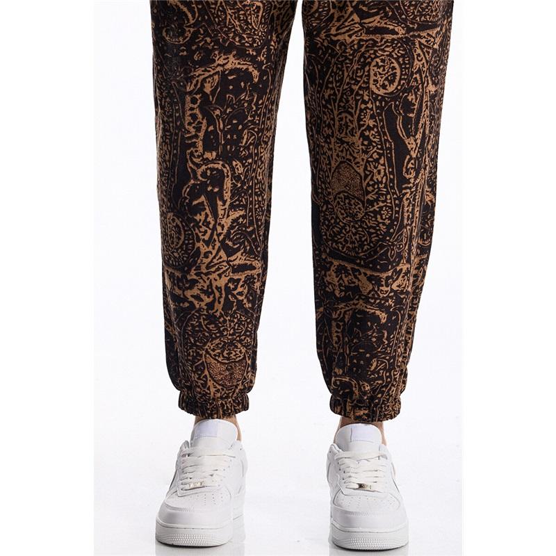 Erkek Günlük İpli Boho Etnik Baskılı Pantolon Açık Hava Aktiviteleri Eşofman Yaz Pamuk Keten Koşu Jogger Eşofman Altı