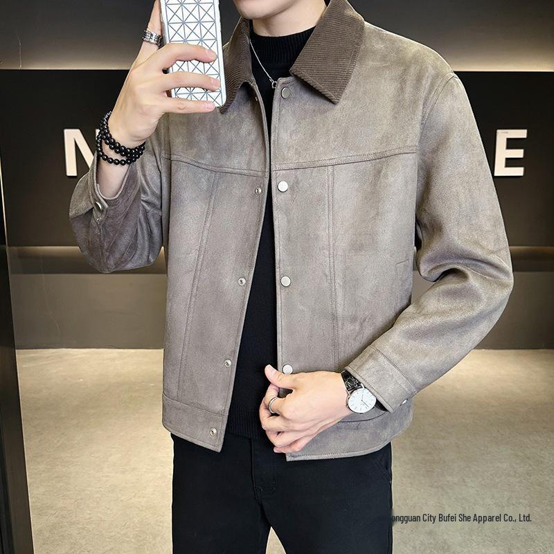 Men's Trendy Lapel Jacket - Spring/Autumn Casual Outerwear for All Ages