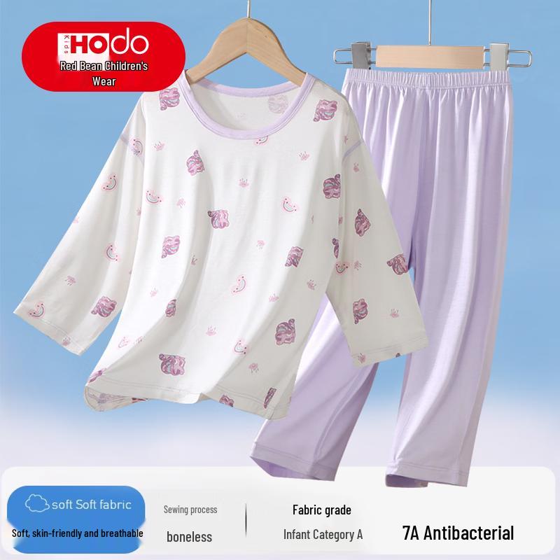 Hodo Kids Unisex Modal 3/4 Sleeve Pajama & Loungewear Set 110