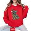 Christmas Dachshund Printed Hooded Sweatshirt Merry Christmas Women's Loose Hoodies Xmas Dog Cartoon Anime Hoody Clothing