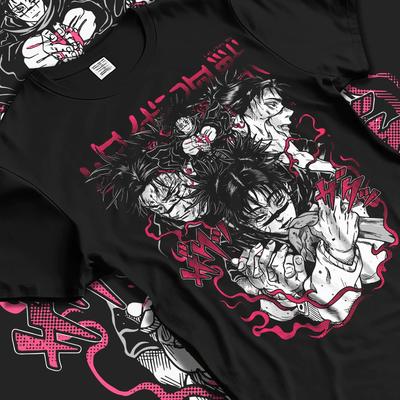 T-shirt Choso Jujutsu Kaisen Sangue Maledetto Rosso Battaglia Uomo Cotone Oversize Anime Manga Manica Corta Alta Qualità Donna Uomo Abbigliamento
