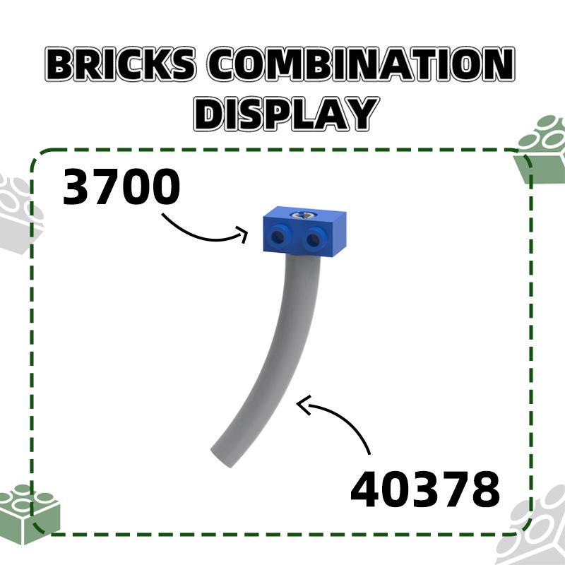 125Pcs/lot 3700 1x2 1 Hole Constructing Blocks MOC DIY Accessories Compatible With Bricks Children Toys Gift Box