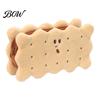 Unique Biscuit Design Pencil Pouch Cookie Shape Plush Stationery Bag, Soft Stuffed Back to School Gift for Kids Case, Large Capacity Cosmetic