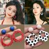 2025 New Retro Hong Kong Style Colorful Earrings: Luxury, High-End Studs, Exaggerated Fashion for Women
