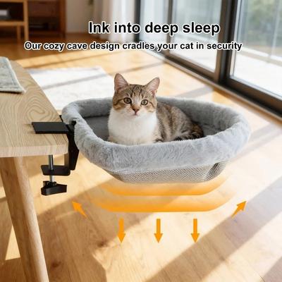 Abnehmbares faltbares Katzenbett Halbkreisförmige Katzen-Schreibtisch-Hängematte Stabile Katzen-Tischbett Buch Schreibtisch