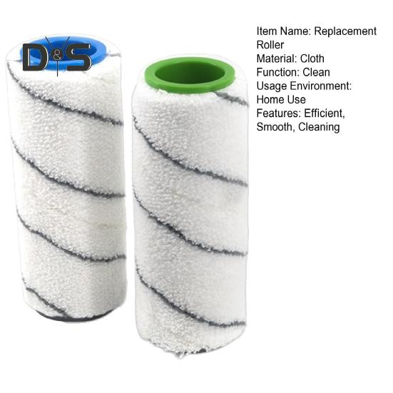 2Pcs Replacement Brush Roller Low Noise Washable Microfiber Hard Floor Cleaner Roller for Karcher FC3D FC5