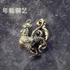 Handcrafted Brass Rooster Keychain Pendant Decorative Animal Figurine Bag Car Home Office