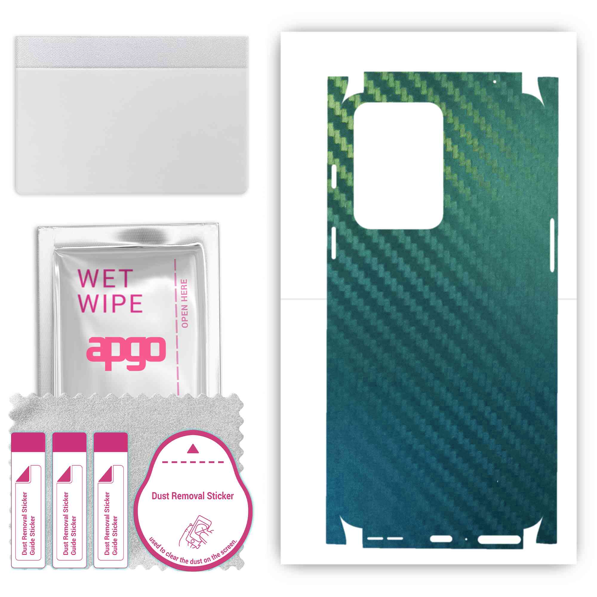 

apgo Protective Skin Sticker for the back+sides compatible with ONePlus Nord 2T, Full Wrap Film, Foil, Vinyl - Pattern Carbon Chameleon CAKA1