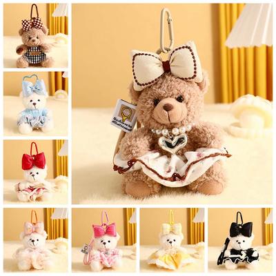 Décoration Noeud Poupées Ours Pendentif Sac Pendentif Jouets Animaux en Peluche Porte-clés Ours en Peluche Bijoux Cadeau