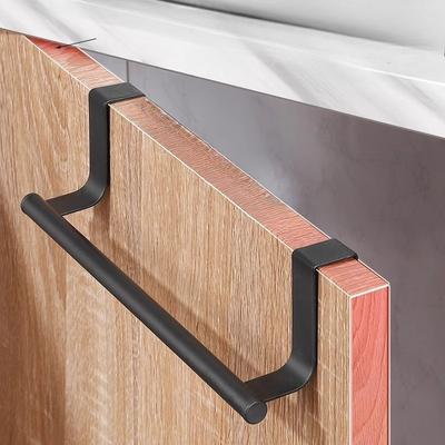 Stainless Steel Over Door Towel Rack Bathroom Kitchen Cabinet Shelf Hanger Storage Organizer