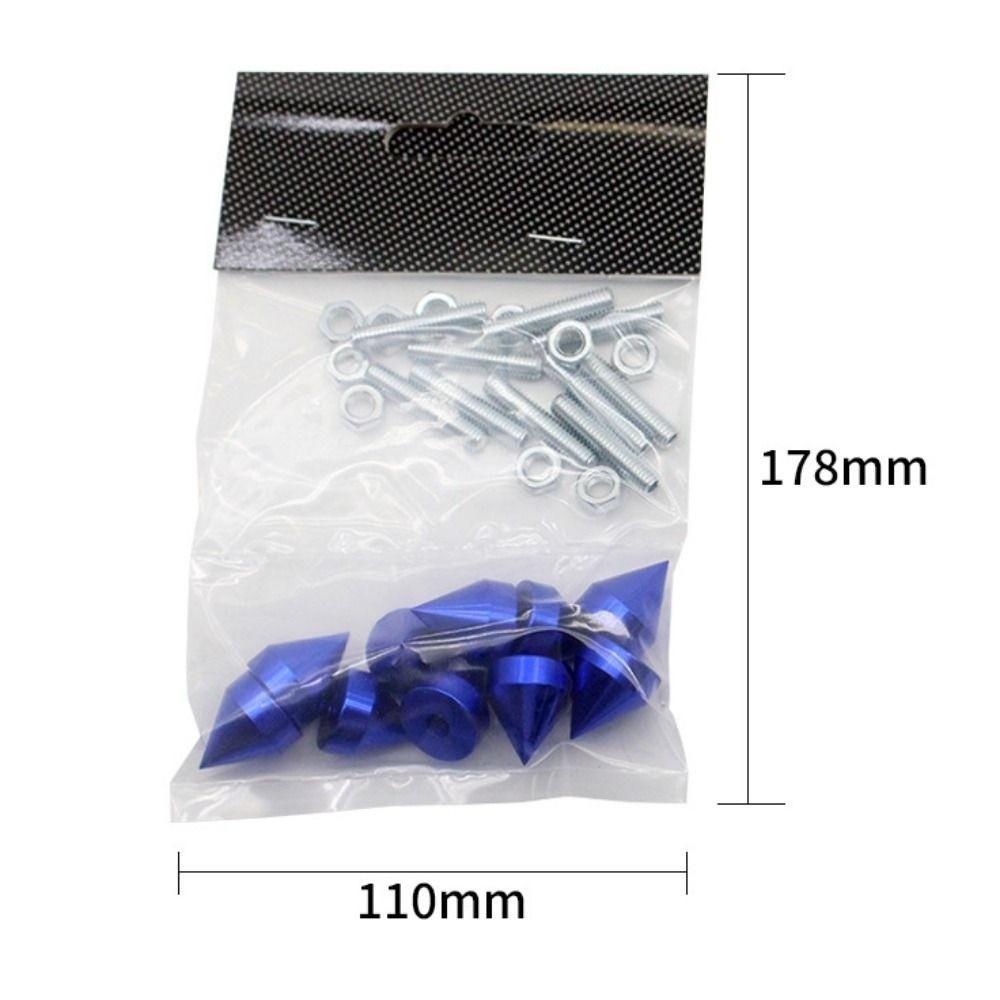 10pcs/Set Cuspate Style Frame Screws Aluminium Iron Pointed License Plate Holder Screw