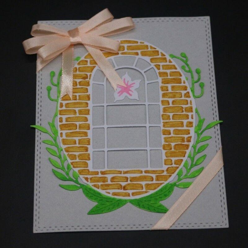 Gras Wand Fenster Schneiden Stirbt Metall Schablone DIY Scrapbooking Album Papier Karte Prägung Handwerk Rahmen Vorlage