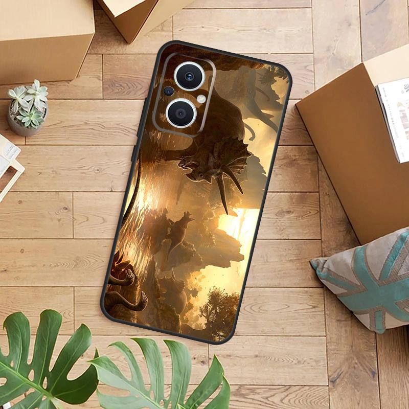 Dinosaur Case For OPPO Reno 14F 13F 12F 10 11 12 13 14 Pro 8T 7 8 Lite OPPO Find X8 X6 X5 X9 Pro Cover